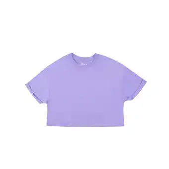 Tottus Polo crop oversize mujer xl morado oferta
