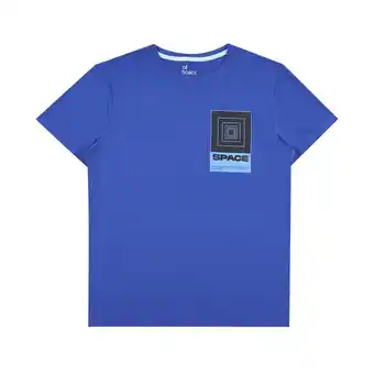 Tottus Polo estampado manga corta hombre l azul oferta
