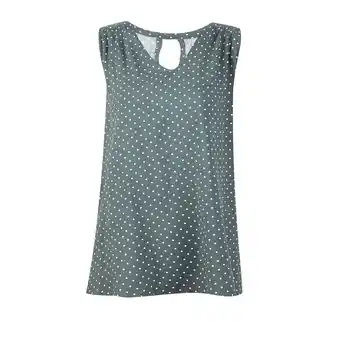 Tottus Blusa mujer l verde caqui oferta