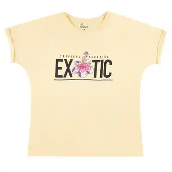 Tottus Polo estampado mujer m amarillo claro oferta