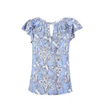 Tottus Blusa bobos mujer l blanco oferta