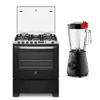 Hiraoka Cocina a gas electrolux 76usr 5 hornillas + licuadora electrolux ebs20 1.5l oferta