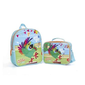 Porta Pack parrot blue feathers oferta
