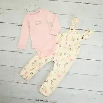 Maestro Conjunto 2 piezas jardinera + body algodón bebé niña yamp oferta
