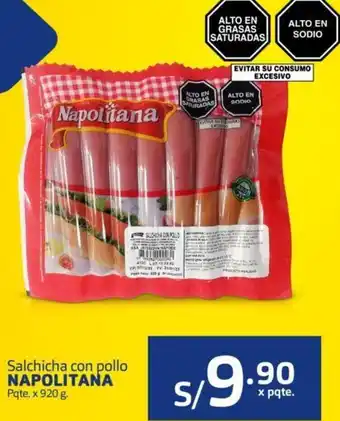 Makro Salchicha con Pollo Napolitana 920g oferta
