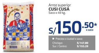 Makro Arroz Superior Cusi Cusa 49kg oferta