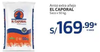 Makro Arroz Extra Añejo El Caporal 50kg oferta