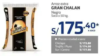 Makro Arroz Extra Gran Chalan Negro 50kg oferta