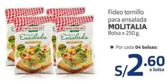 Makro Fideo Tornillo para Ensalada Molitalia 250g oferta