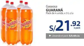 Makro Gaseosa Guaraná 4 Unids x 3L c/u oferta