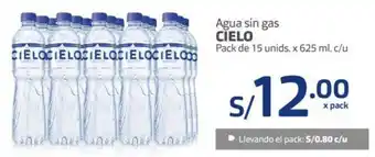 Makro Agua sin Gas Cielo 15 Unids x 625ml c/u oferta