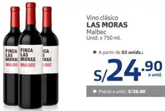 Makro Vino Clásico Las Moras Malbec 750ml oferta