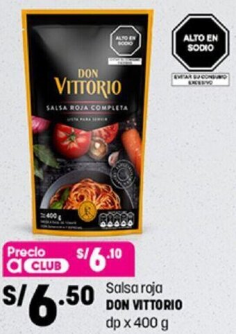 Plaza Vea Salsa Roja Don Vittorio 400g oferta