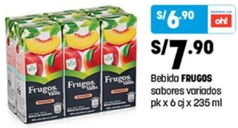 Plaza Vea Bebida Frugos Sabores Variados 6cj x 235ml oferta