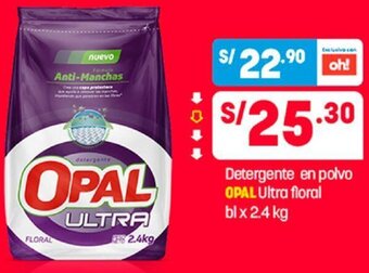 Plaza Vea Detergente en Polvo Opal Ultra Floral 2,4kg oferta