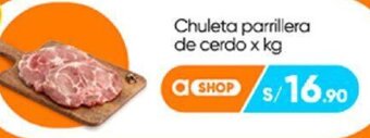 Plaza Vea Chuleta Parrillera de Cerdo oferta