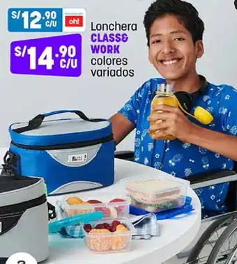Plaza Vea Lonchera Class & Work Colores Variados oferta