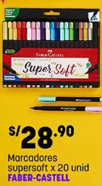 Plaza Vea Marcadores Supersoft 20 Unid Faber-Castell oferta