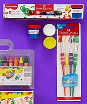 Plaza Vea Témpras 12 unid y Set de Pinceles Pastel 4 unid Faber- Castell oferta
