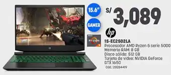 Plaza Vea HP Paltop 15-EC2502LA 15,6" oferta