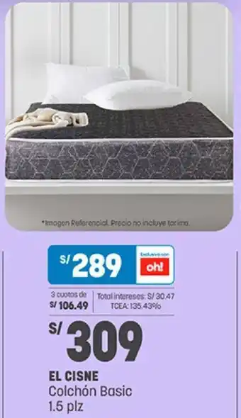 Plaza Vea El Cisne Colchón Basic 1,5plz oferta