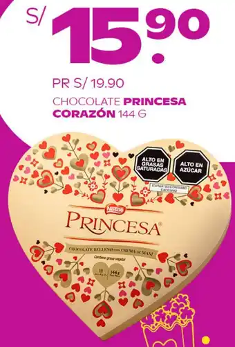 Tambo Chocolate Princesa Corazón 144g oferta