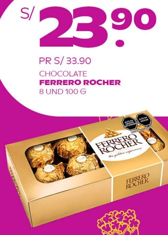 Tambo Chocolate Ferrero Rocher 8und 100g oferta