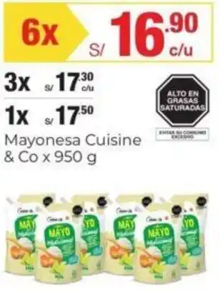 Metro Mayonesa Cuisine & Co x 6 x 950g oferta