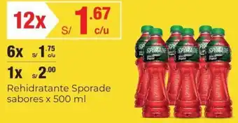 Metro Rehidrantante Sporade Sabores 2x500ml oferta
