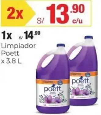 Metro Limpiador Poett 2 x 3,8L oferta