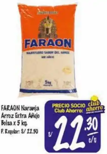 MaxiAhorro Faraon Naranja Arroz Extra Añejo Bolsa 5kg oferta