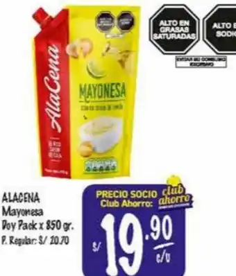 MaxiAhorro Alagena Mayonesa Doy Pack 850g oferta