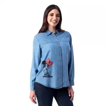 Pionier Blusas denim light madeleny-mickey m/larga oferta
