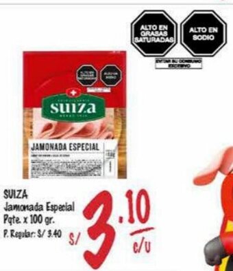 Suiza Jamonada Especial Pqte 100g