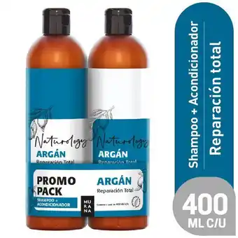 Tottus Pack shampoo + acondicionador árgan murana 400 ml - envase 400 ml oferta