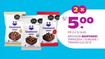 Tambo Brownie Gustozzi (princesa / sublime / triangulo) 2 x 50g oferta