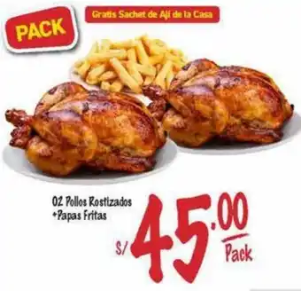 MaxiAhorro 02 Pollos Rositizados Papas Fritas oferta