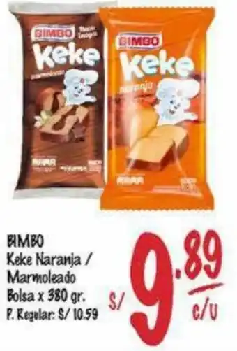 MaxiAhorro Bimbo Keke Naranja/ Marmoleado Bolsa 380g oferta