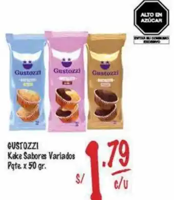 MaxiAhorro Gustozzi Keke Sabores Variados Pqte 50g oferta