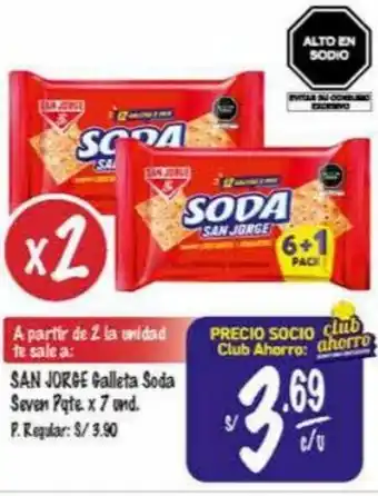 MaxiAhorro San jorge Galleta Soda Seven Pqte 7und oferta