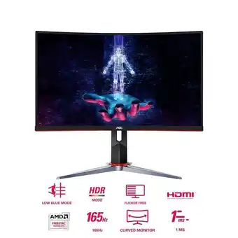 iShop Monitor curvo aoc de 23.6" calidad gamer - full hd - negro oferta