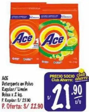 MaxiAhorro Ace Dertergente en Polvo Regular/Limón 2kg oferta