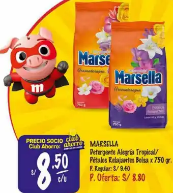 MaxiAhorro Marsella Detergente Alergía Tropical/ Pétalos Relajantes Bolsa 750g oferta
