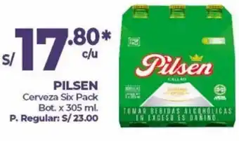 MaxiAhorro Pilsen Cerveza Six Pack 305ml oferta