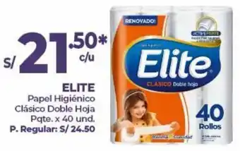 MaxiAhorro Elite Papel Higiénico Clásico Doble Hoja 40und oferta