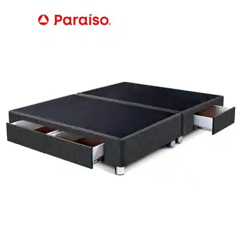 Tottus Box tarima cajones queen charcoal oferta