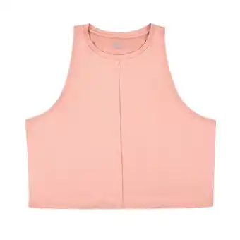 Tottus Polo deportivo crop sin manga mujer l rosado oferta