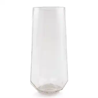 Tottus Florero vidrio diamante transparente oferta