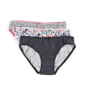 Tottus Pack x3 calzón bikini niña talla 10 rosado negro oferta