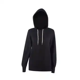 Tottus Polera franela full zipper mujer l negro oferta